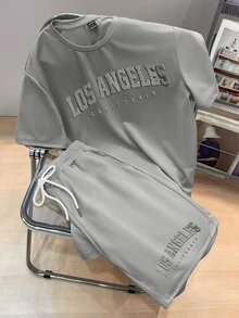 Manfinity Joysei 2pcs Grey Standard Size Men's Knit Set - Grey - View 9