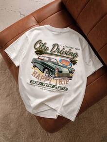 Daypath Camiseta blanca de punto de cuello redondo y manga corta para hombre - Blanco - Ver 1