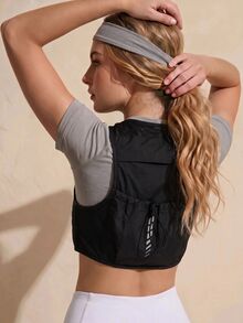 Exploreva Exploreva Women's Colorblock Casual Versatile Daily Outdoor Vest - Black - View 5