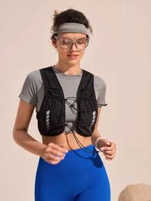 Exploreva Exploreva Women's Colorblock Casual Versatile Daily Outdoor Vest - Black - View 8