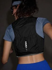 Exploreva Exploreva Women's Colorblock Casual Versatile Daily Outdoor Vest - Black - View 3