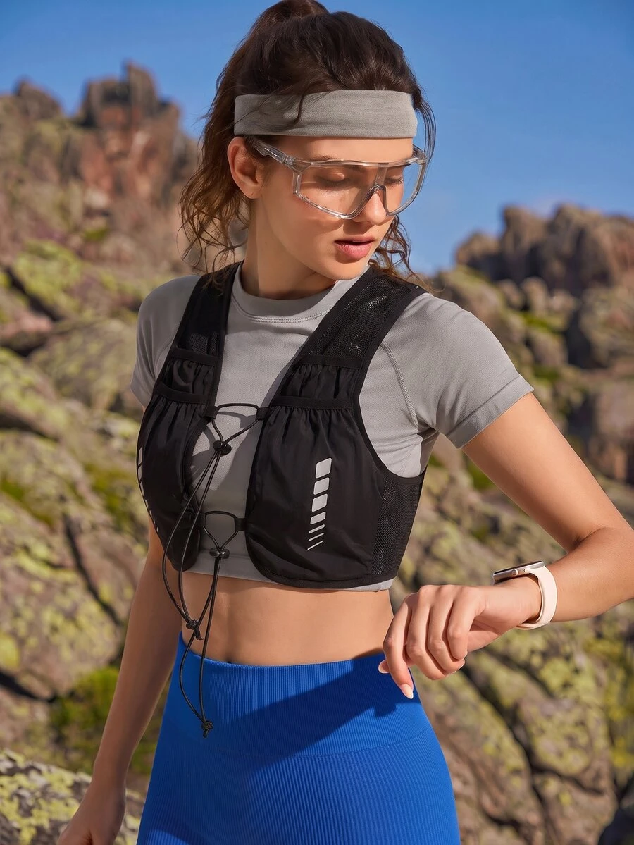 Exploreva Exploreva Women's Colorblock Casual Versatile Daily Outdoor Vest - Black - View 1
