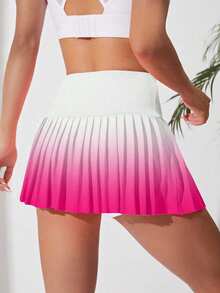CourtClass CourtClass Women's Gradient Pleated Skort For Sportstennis Skirt - Multicolor - View 3