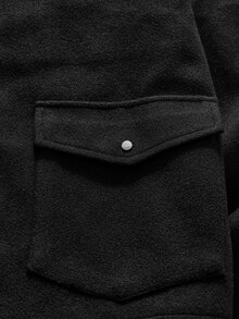 AXEPEAK Men's Spring/Autumn Casual Turn-Down Collar Long Sleeve Jacket - Black - View 5