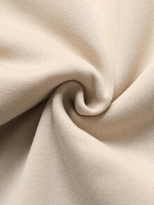 Zayélia Autumn/Winter Casual Solid Color Hooded Long Dress Brunch Beige - Khaki - View 6