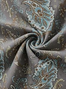 SHEIN LUNE CURVE Ms Big Yards鄉村俱樂部直筒棉質長褲 - 灰色 - 查看 6