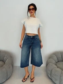 Shopreo 灰色针织女士家居套装，简约时尚休闲日常上衣和裤子 - 灰色 - 查看 3