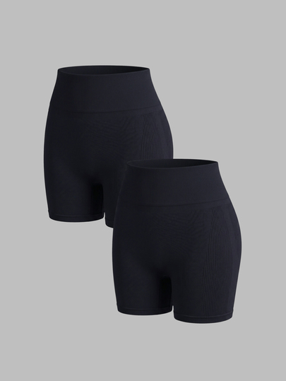 Sweetra Women's Plus Size Solid Color Casual Versatile Daily Travel Sports Shorts