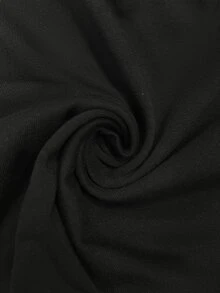 EMERY ROSE New Arrival Bestselling Black Cold Shoulder Casual Sexy Versatile Regular Top For Women - Black - View 3