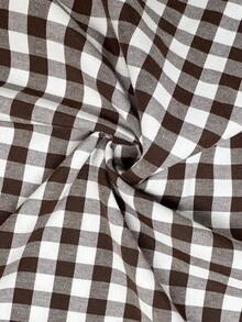 Sylviya Casual French European Tropical Women's Summer Vacation Cotton Brown Plaid Plaid Dress Fall Casual Dress For Women ,Going Out Dress - Multicolor - View 8