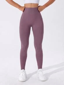 Slayform Slayform Seamless High Elasticity Sports Leggings - Red Violet - View 4