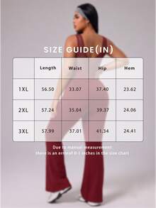 Rhythm Era Summer Plus Size Women's Sports Jumpsuit, Burgundy Tight-Fitting U-Neck, Slimming Cut-Out Design, Large U-Back With Mesh Patchwork, Gym, Active - Burgundy - View 7