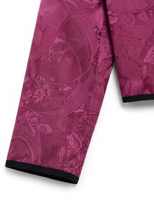 Nöista Chinese-Style Rose-Purple Patterned Coat, Perfect Commuting.Mature Elegant, Short Length, Practical For Everyday Wear.Casual,Suitable Fall/Winter.. - Purple - View 10