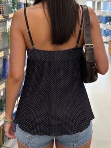 Zavorell Women's Polka Dot Casual Versatile Daily Wear Camisole Top - Multicolor - View 2