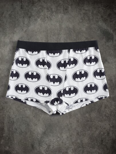 BATMAN X SHEIN Women's Cartoon Print Casual Straight Leg Pants