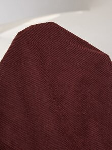 Solflare Plus Size Women's Corduroy Casual Elegant Versatile Everyday Long Pants In Brown Perfect For Back To School Commuting Daily Leisure Formal Home Wear - Coffee Brown - View 9