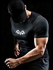 Gym Rark Men's Casual Versatile Daily Travel Sports Short Sleeve T-Shirt - Multicolor - View 4