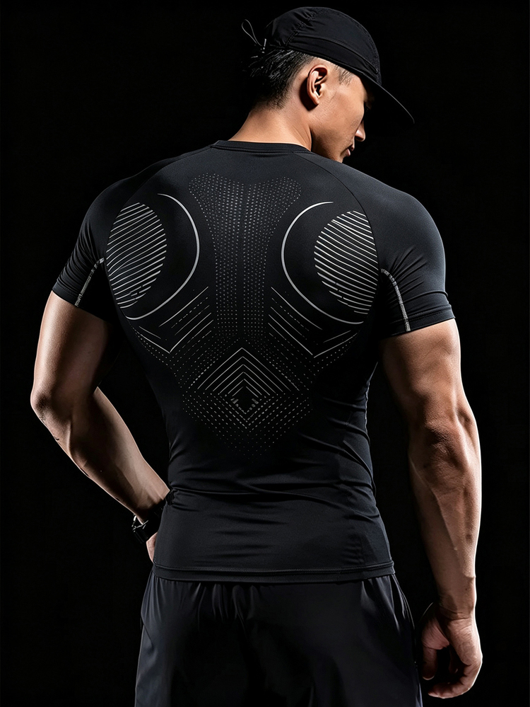 Gym Rark Men's Casual Versatile Daily Travel Sports Short Sleeve T-Shirt - Multicolor - View 3