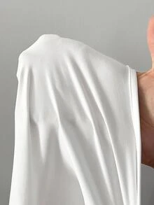 SHEIN Tall 高個女款純色修身春季連身衣 - 白色 - 查看 9