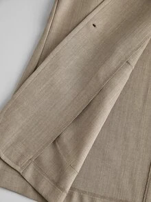 Core Aspect Men's Old Money Style Solid Color Button Long Sleeve Blazer For Business Office, Formal - Khaki - View 6