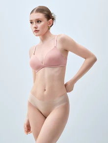 Softvol Women's Wireless Padded Push-Up Bra - Comfortable All-Day Support, Seamless Fit - Pink - View 6