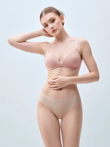 Softvol Women's Wireless Padded Push-Up Bra - Comfortable All-Day Support, Seamless Fit - Pink - View 4