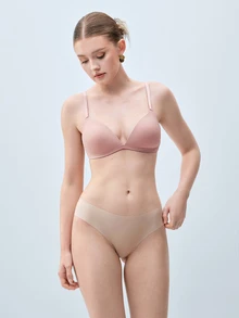 Softvol Women's Wireless Padded Push-Up Bra - Comfortable All-Day Support, Seamless Fit - Pink - View 2