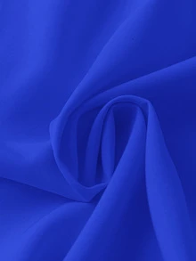 EMERY ROSE Women Solid Color Casual Daily Wear Mid-Sleeve Dress For Spring And Summer - Royal Blue - View 5