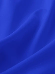 EMERY ROSE Women Solid Color Casual Daily Wear Mid-Sleeve Dress For Spring And Summer - Royal Blue - View 4
