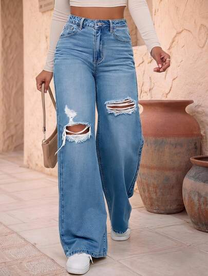 EMERY ROSE Jeans strappati da donna