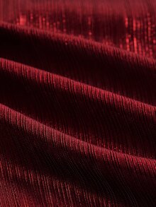 SHEIN ICON Ladies' Solid Color Simple Daily Open Shoulder Camisole Top - Burgundy - View 5
