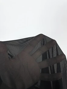 SHEIN Clasi 女款純色泡泡袖夾克外套，適合婚禮約會、日落晚宴、秋季 Ibiza 派對，黑色，優雅性感休閒風 - 黑色 - 查看 3