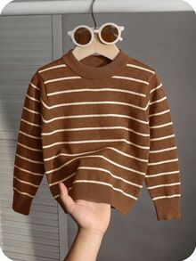 Suéter casual a rayas para niño joven otoño/invierno - Multicolor - Ver 1