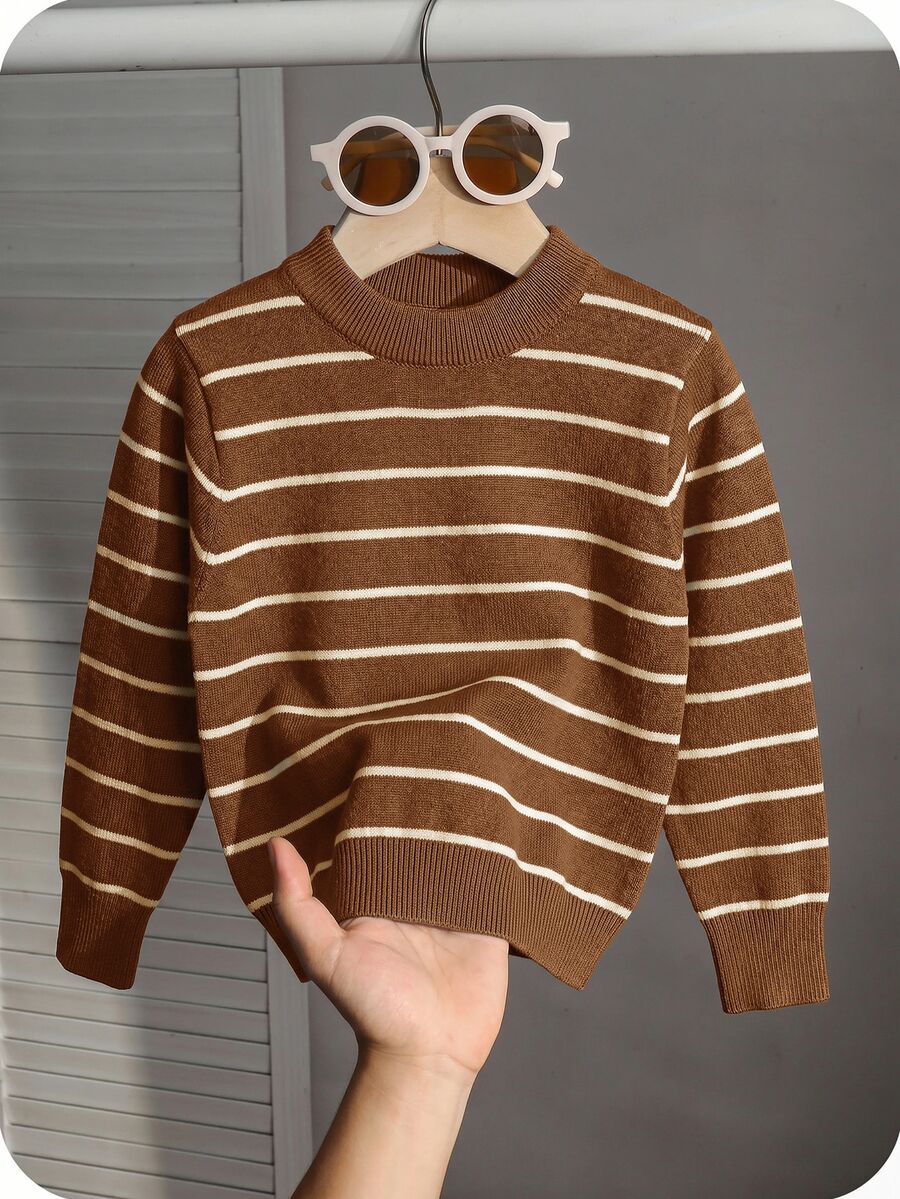 Suéter casual a rayas para niño joven otoño/invierno - Multicolor - Ver 1