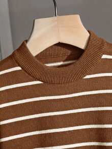 Suéter casual a rayas para niño joven otoño/invierno - Multicolor - Ver 3
