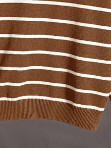 Suéter casual a rayas para niño joven otoño/invierno - Multicolor - Ver 4