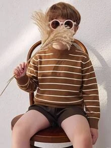 Suéter casual a rayas para niño joven otoño/invierno - Multicolor - Ver 6