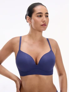 LUVLETTE Plus Dream Curve Support +Smooth Halloween Full Coverage Support Wide Strap Bra Push Up T-Shirt Purple Bra - Dusty Purple - View 10