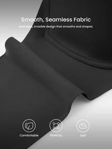 LUVLETTE Dream Curve Support+ Side Support Blakc Underwire Push Up T-Shirt Basic Comfortable No-Show Seamless Must-Haves Bra - Black - View 9