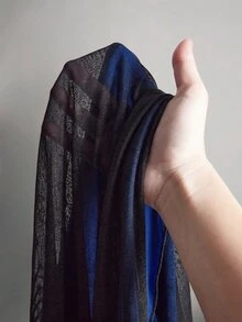 SHEIN ICON Gaun Cami Seksi Wanita Ukuran Plus dengan Desain Blok Warna, Lipit, Pinggang Ramping, dan Hem Asimetris - Biru - View 4
