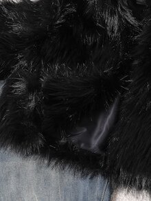 SHEIN Tween Girl Autumn/Winter Fashion Fuzzy Jacket - Black - View 10