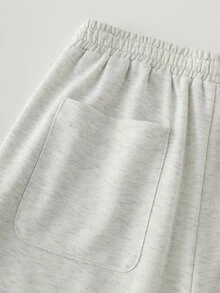Balvessa Women's Versatile Drawstring Waist Pocket Jogger Sweatpants - Light Grey - View 8