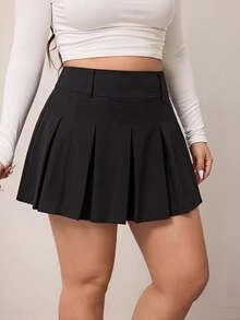 Enliva Plus Size Skirts Fall Work Wear Women - Black - View 7