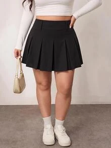 Enliva Plus Size Skirts Fall Work Wear Women - Black - View 6