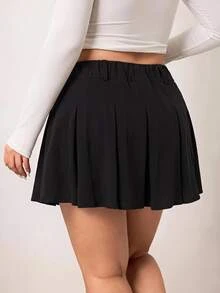 Enliva Plus Size Skirts Fall Work Wear Women - Black - View 2