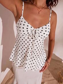 Opulessa Women's Vacation Knit Mesh Printed Camisole Tank Top - White - View 4