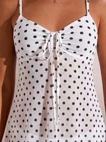 Opulessa Women's Vacation Knit Mesh Printed Camisole Tank Top - White - View 6