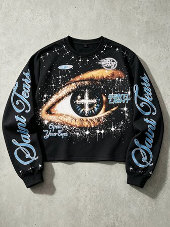 2026 Spring/Autumn New Watermark Plus Size T-Shirt Men's Plus Size T-Shirt Casual Fashion Graphic Print Women's Couple Style Crew Neck Long Sleeve Top