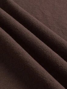 LUMIGAL Women's Coffee Brown V-Neck Long Sleeve Slit Dress Vacation Autumn Boho - Coffee Brown - View 8