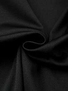 GlowEve CURVE Women's Fashion Elegant Casual Smart Elastic Waistband Split Hem Lace Trim Flare Pants, Suitable For Daily Commute Wear Autumn Dinner Office Black - Black - View 4